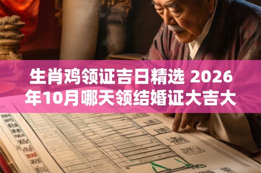 生肖鸡领证吉日精选 2026年10月哪天领结婚证大吉大利 生肖鸡领证吉日精选 2026年10月哪天领结婚证大吉大利