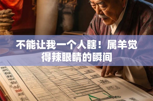 不能让我一个人瞎!属羊觉得辣眼睛的瞬间 不能让我一个人瞎!属羊觉得辣眼睛的瞬间