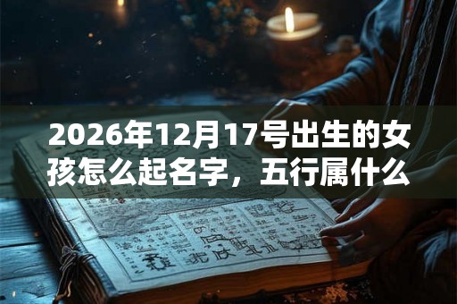 2026年12月17号出生的女孩怎么起名字，五行属什么