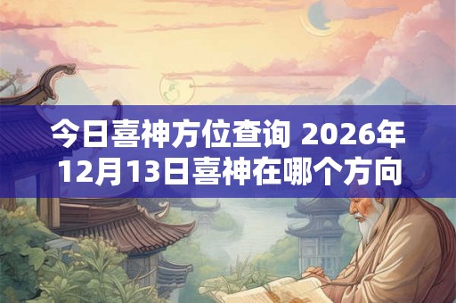 今日喜神方位查询 2026年12月13日喜神在哪个方向