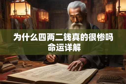 为什么四两二钱真的很惨吗 命运详解 为什么四两二钱真的很惨吗 命运详解
