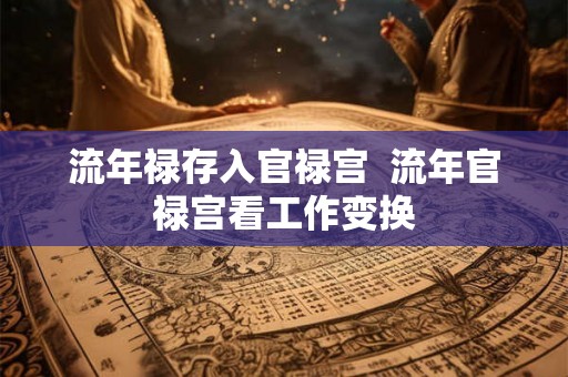 流年禄存入官禄宫  流年官禄宫看工作变换
