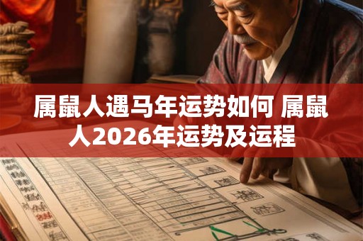 属鼠人遇马年运势如何 属鼠人2026年运势及运程 属鼠人遇马年运势如何 属鼠人2026年运势及运程