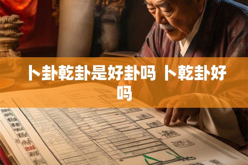 卜卦乾卦是好卦吗 卜乾卦好吗