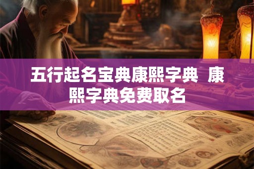 五行起名宝典康熙字典  康熙字典免费取名