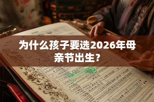 为什么孩子要选2026年母亲节出生？