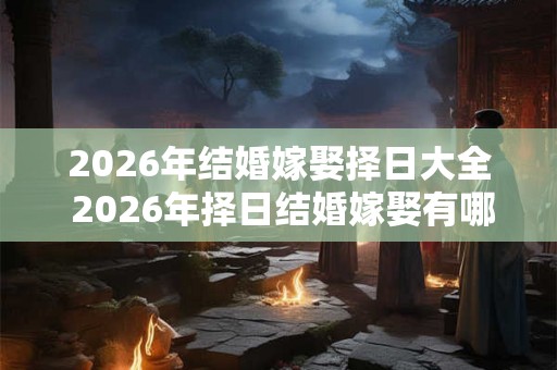 2026年结婚嫁娶择日大全 2026年择日结婚嫁娶有哪些好日子