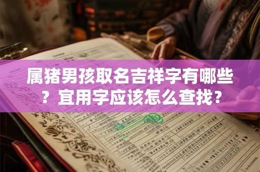 属猪男孩取名吉祥字有哪些？宜用字应该怎么查找？