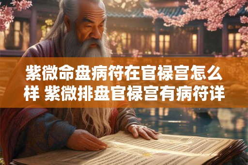 紫微命盘病符在官禄宫怎么样 紫微排盘官禄宫有病符详解