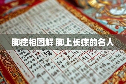 脚痣相图解 脚上长痣的名人