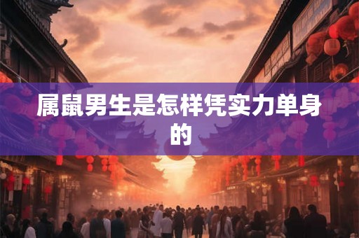属鼠男生是怎样凭实力单身的