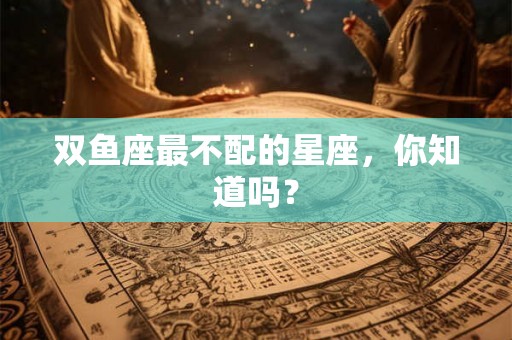 双鱼座最不配的星座，你知道吗？