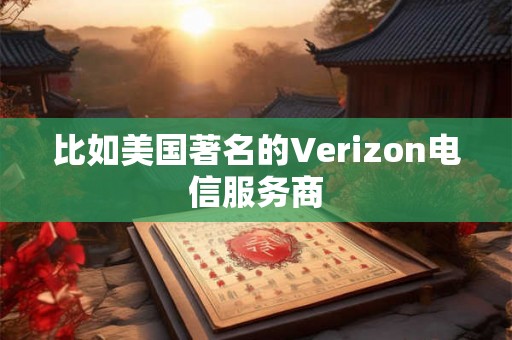 比如美国著名的Verizon电信服务商