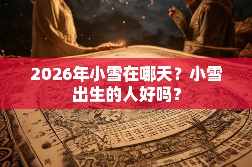 2026年小雪在哪天？小雪出生的人好吗？