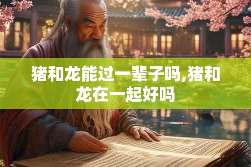 猪和龙能过一辈子吗,猪和龙在一起好吗