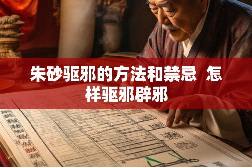 朱砂驱邪的方法和禁忌  怎样驱邪辟邪