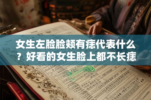 女生左脸脸颊有痣代表什么？好看的女生脸上都不长痣吗？