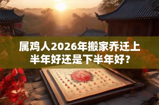 属鸡人2026年搬家乔迁上半年好还是下半年好？