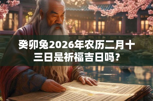 癸卯兔2026年农历二月十三日是祈福吉日吗？