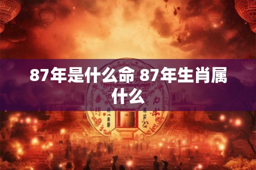 87年是什么命 87年生肖属什么 87年是什么命 87年生肖属什么
