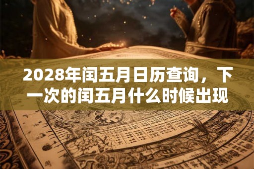 2028年闰五月日历查询，下一次的闰五月什么时候出现？