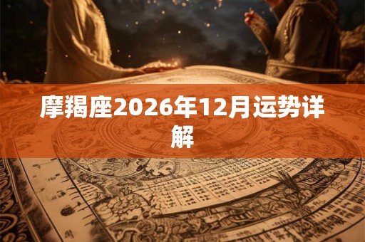 摩羯座2026年12月运势详解