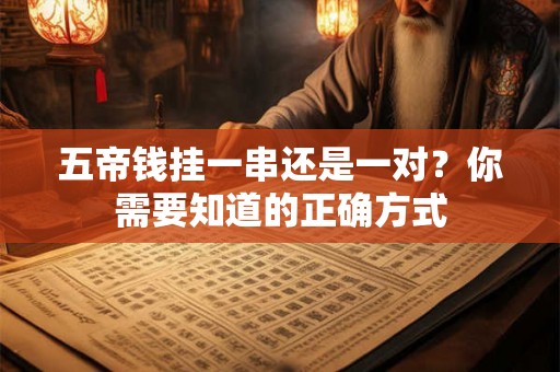 五帝钱挂一串还是一对？你需要知道的正确方式