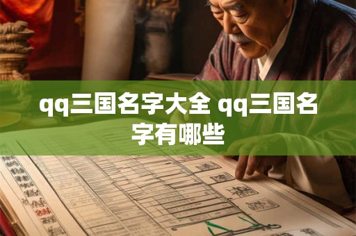 qq三国名字大全 qq三国名字有哪些 qq三国名字大全 qq三国名字有哪些