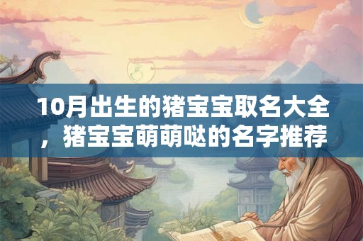 10月出生的猪宝宝取名大全，猪宝宝萌萌哒的名字推荐