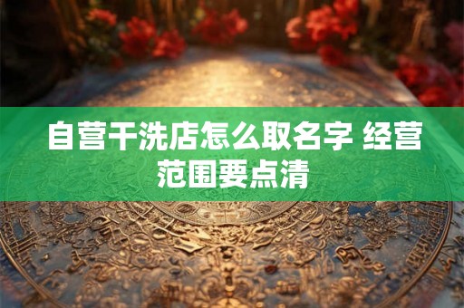 自营干洗店怎么取名字 经营范围要点清
