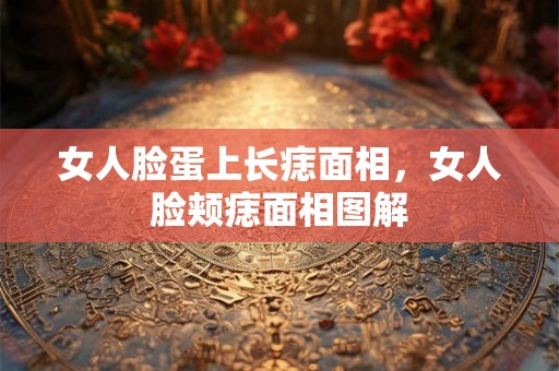 女人脸蛋上长痣面相，女人脸颊痣面相图解
