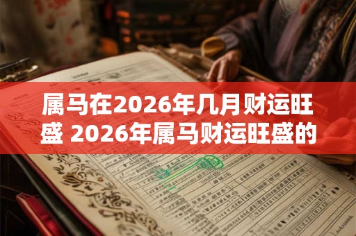 属马在2026年几月财运旺盛 2026年属马财运旺盛的月份是