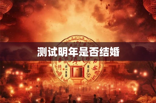 测试明年是否结婚