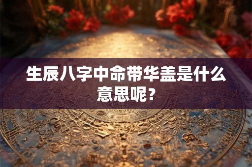 生辰八字中命带华盖是什么意思呢？