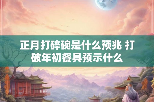 正月打碎碗是什么预兆 打破年初餐具预示什么 正月打碎碗是什么预兆 打破年初餐具预示什么