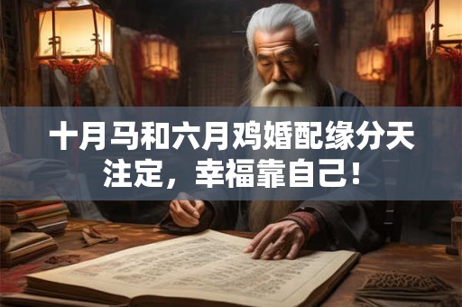 十月马和六月鸡婚配缘分天注定，幸福靠自己！