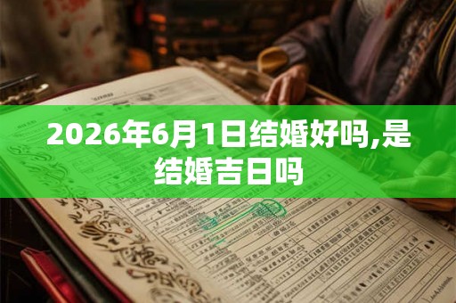 2026年6月1日结婚好吗,是结婚吉日吗