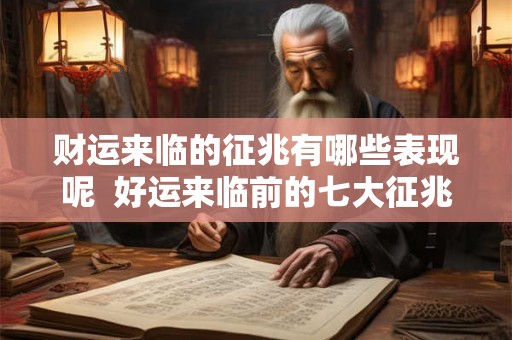 财运来临的征兆有哪些表现呢  好运来临前的七大征兆