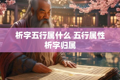 析字五行属什么 五行属性析字归属