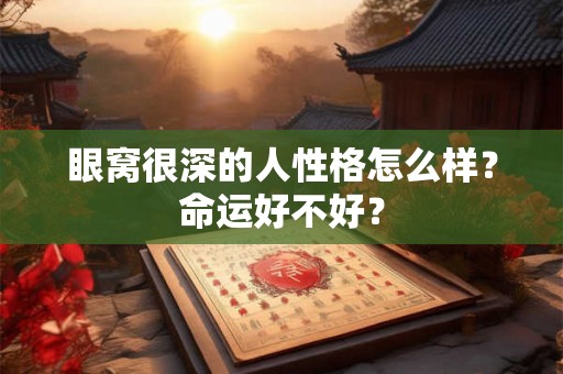 眼窝很深的人性格怎么样？命运好不好？