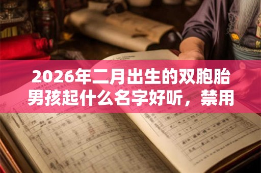 2026年二月出生的双胞胎男孩起什么名字好听，禁用什么字