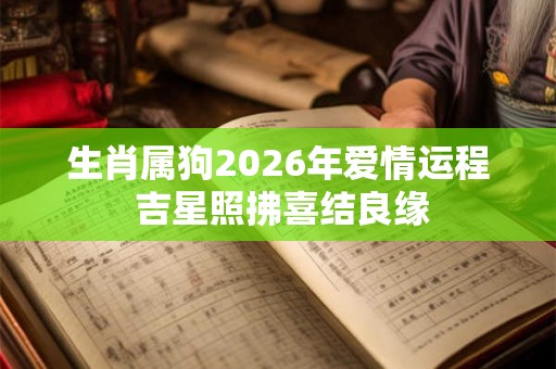 生肖属狗2026年爱情运程 吉星照拂喜结良缘