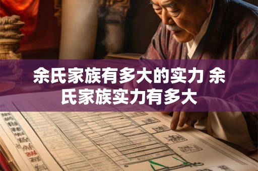 余氏家族有多大的实力 余氏家族实力有多大