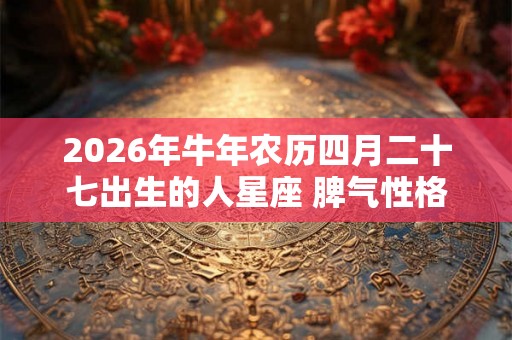 2026年牛年农历四月二十七出生的人星座 脾气性格有什么特征