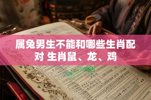 属兔男生不能和哪些生肖配对 生肖鼠、龙、鸡