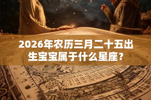 2026年农历三月二十五出生宝宝属于什么星座？