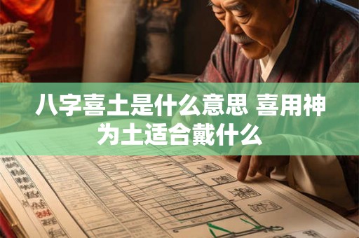 八字喜土是什么意思 喜用神为土适合戴什么