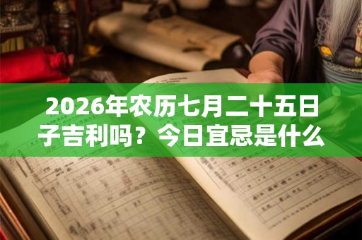 2026年农历七月二十五日子吉利吗？今日宜忌是什么