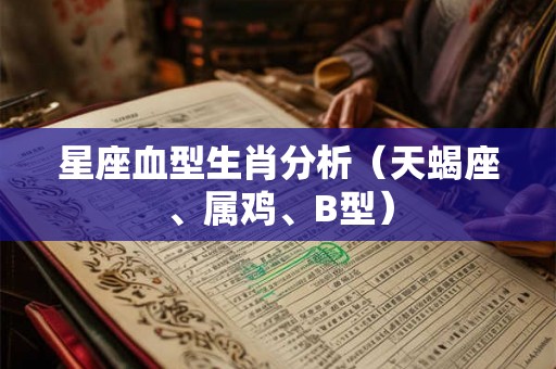 星座血型生肖分析（天蝎座、属鸡、B型）