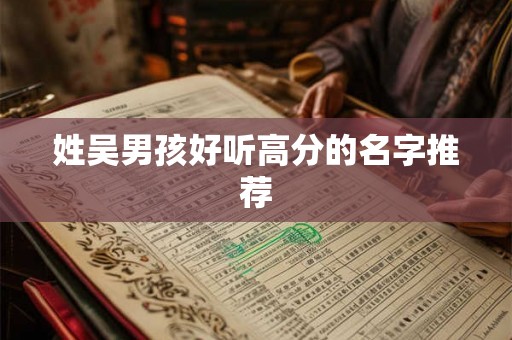 姓吴男孩好听高分的名字推荐
